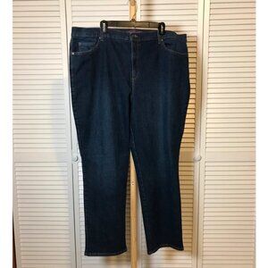 Gloria Vanderbilt Amanda Dark Wash High Rise Straight Leg Denim Jeans 24W